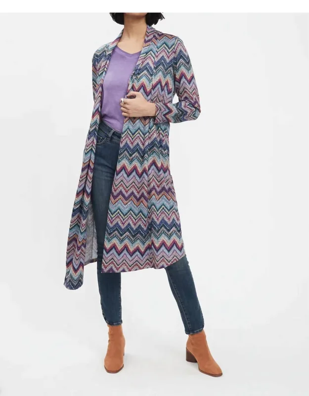 Chevron Print Cardigan