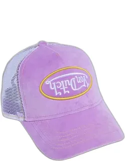 Reverse Logo Velvet Trucker Hat