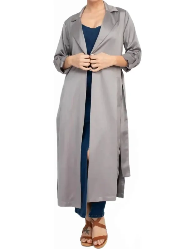 Satin Trench Coat