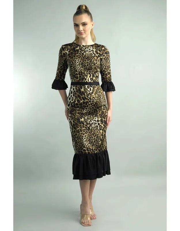 Animal Print Midi Dress