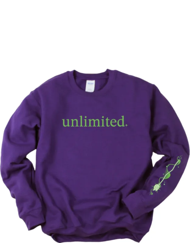 Unlimited Green Broom Front & Full Sleeve Design - Graphic Sweatshirt