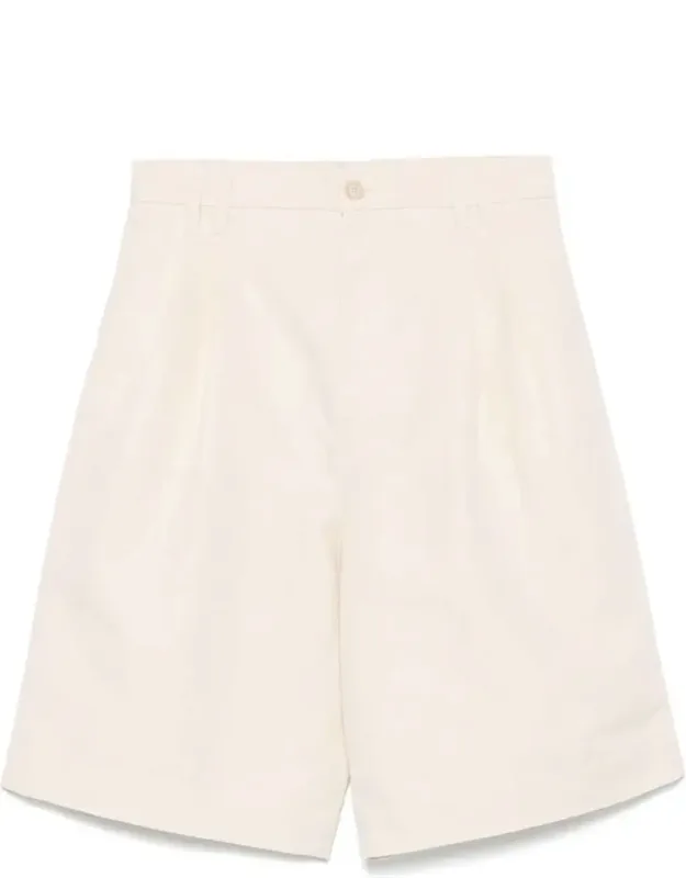 Linen And Cotton Blend Shorts
