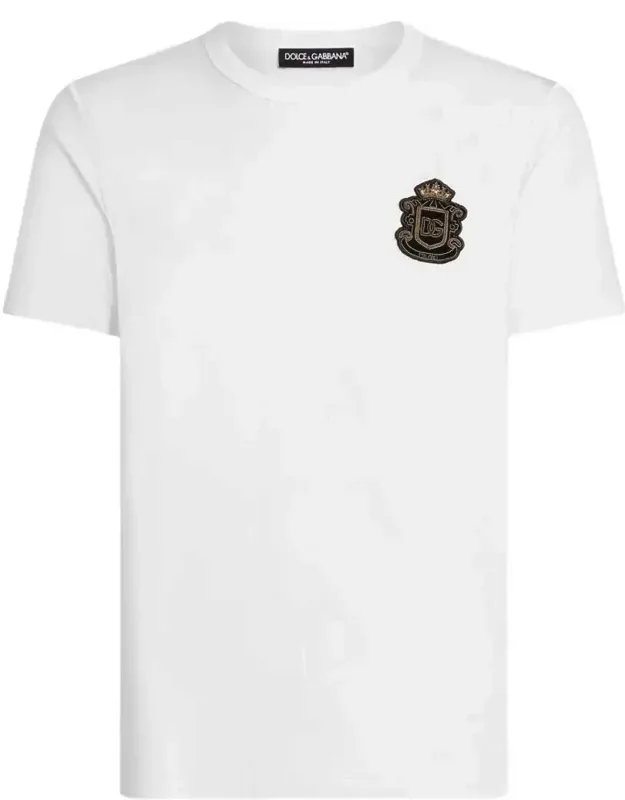 Cotton T-shirt With Logo Crest
