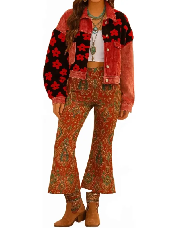 Fleur Rouge Sherpa Corduroy Jacket