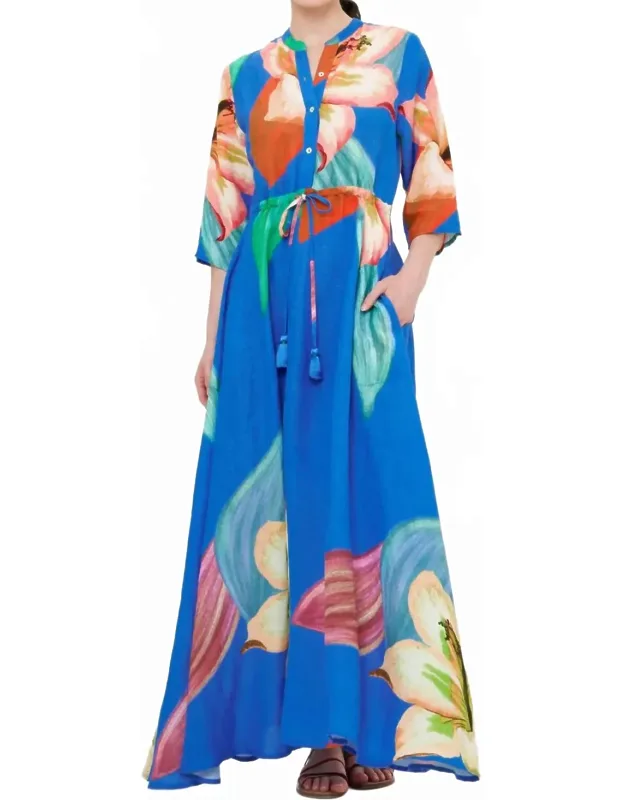 Cinched Shirt Dress Maxi