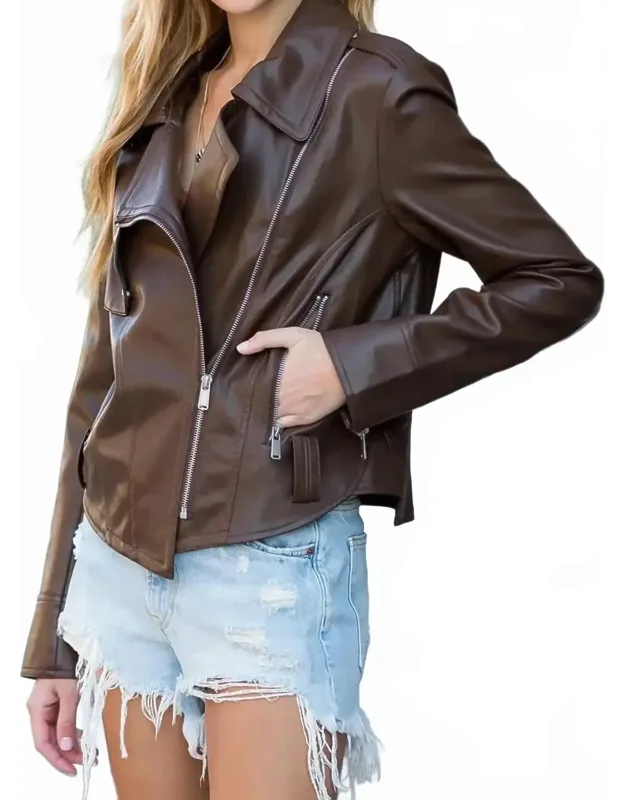 Vegan Leather Biker Jacket