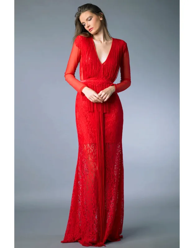 Long Sleeve Evening Dress