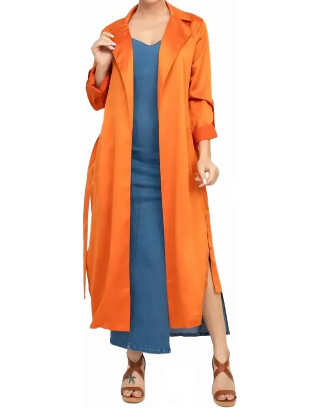 Satin Trench Coat