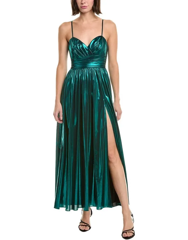Shannon Solid Metallic Dress