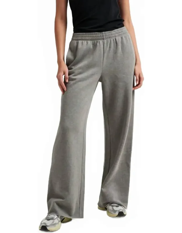 Recycled Fleece Wide Leg Pants