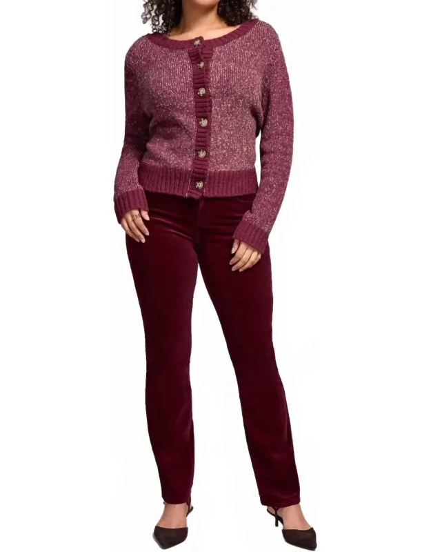 Straight Leg Stretch Corduroy Pants