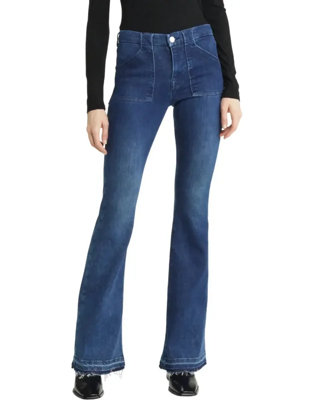 Trapunto St. Le High Flare Jeans