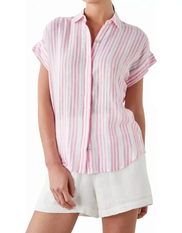 Jamie Shirt - Chic Casual Button-down With Short Sleeves And Collared Neckline