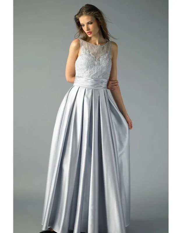 Pleated Lace Sleeveless Dress