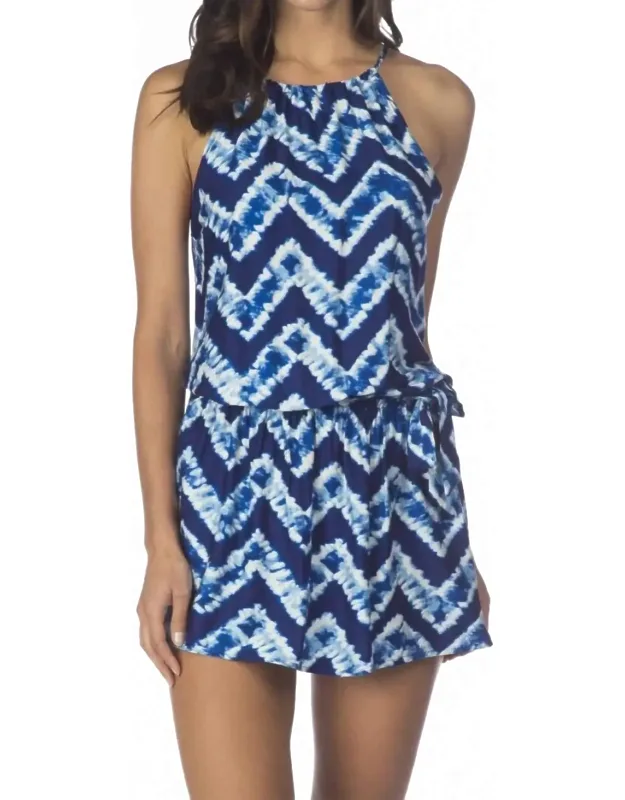 Tie-dye High Neck Cover Up Sundress