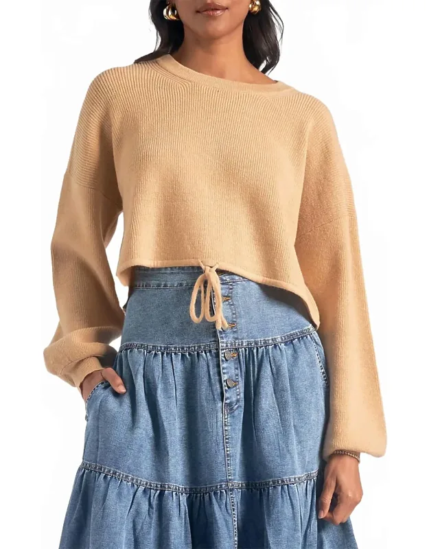 Drawstring Pullover Sweater