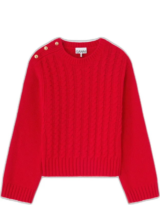 Cable Knit Wool Mix Jumper