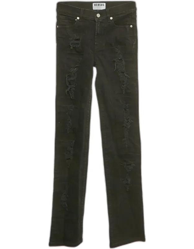 Denim Metal Detail Rip Jeans