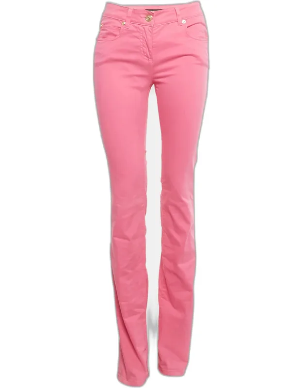 Pocket Embroidered Cotton Jeans