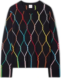 Knitted Sweater With Signature Diamond Pattern
