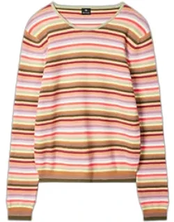 Scoop Neck Striped Sweater