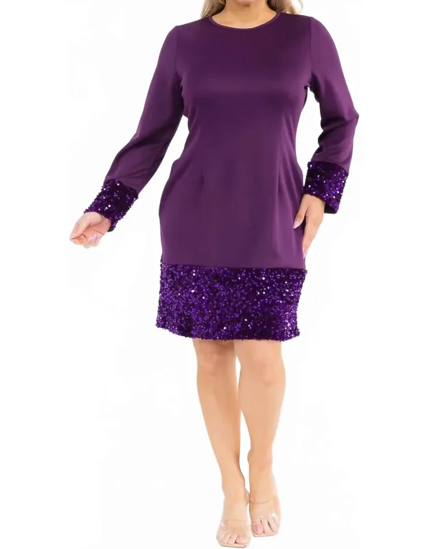 Mini Dress With Sequin Details