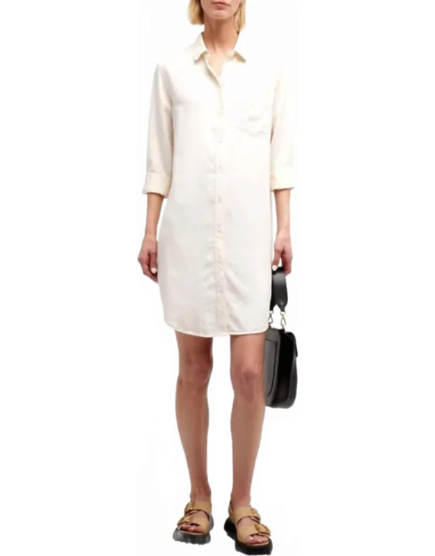 Linen-blend Mini Shirtdress