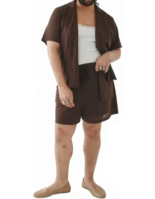 Mesh Short Sleeve Bowler Shirt