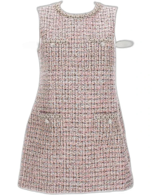 Midi Dress With Crew Neck And Zip