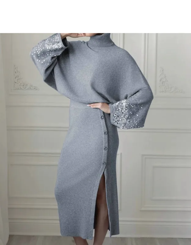 Textured Turtleneck Sweater