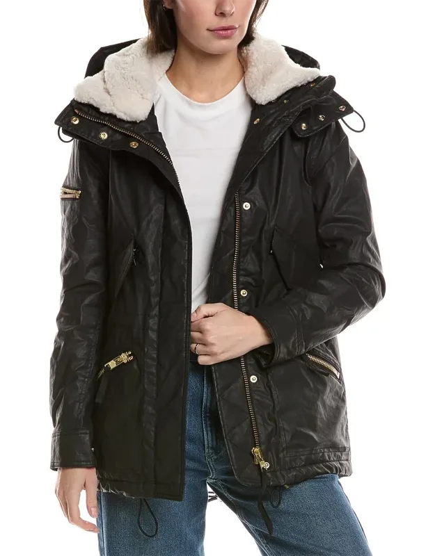 Devon Shearling-trim Coat