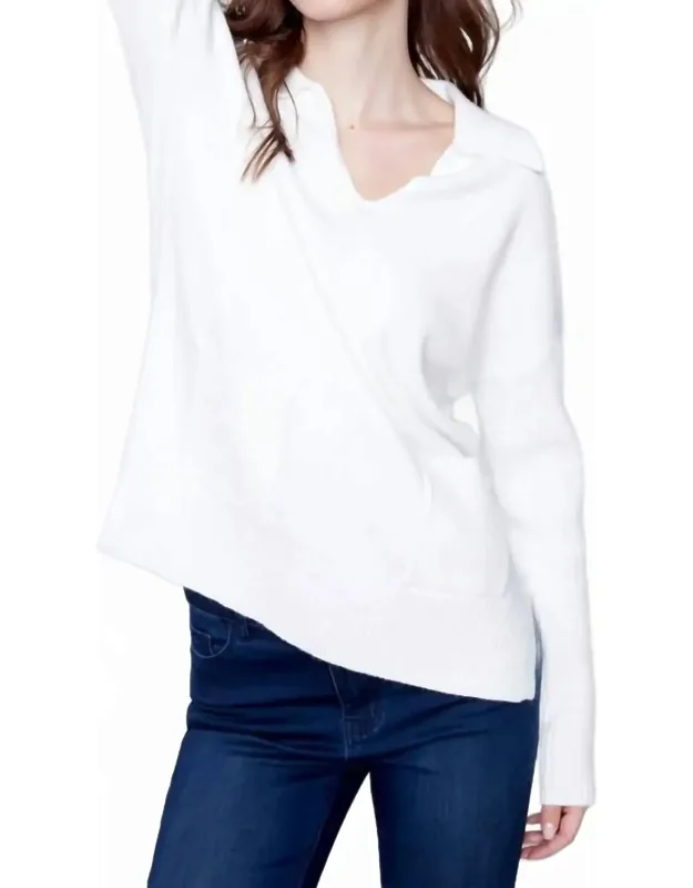 Collared Long Sleeve Front Pocket Sweater