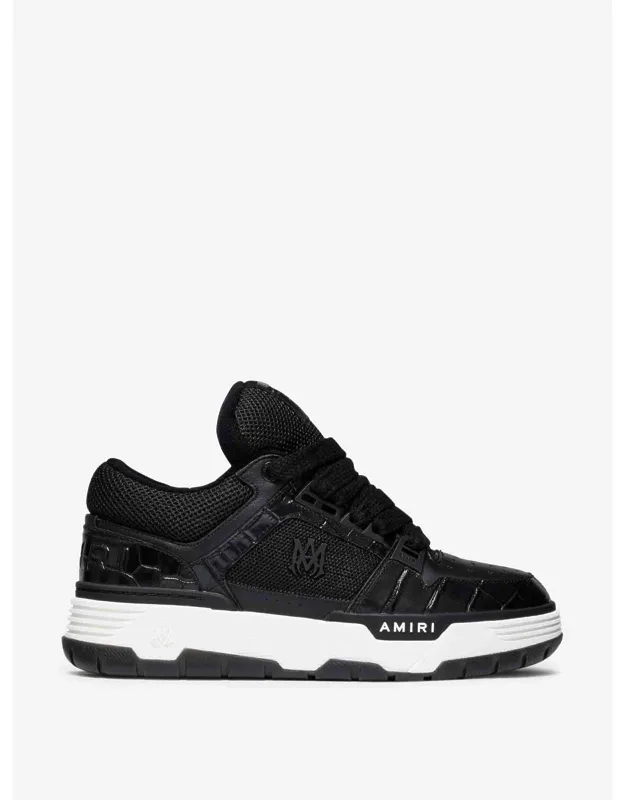 Amiri Sneakers Croc Debossed Rounded Toe, Non-slip Rubber Sole