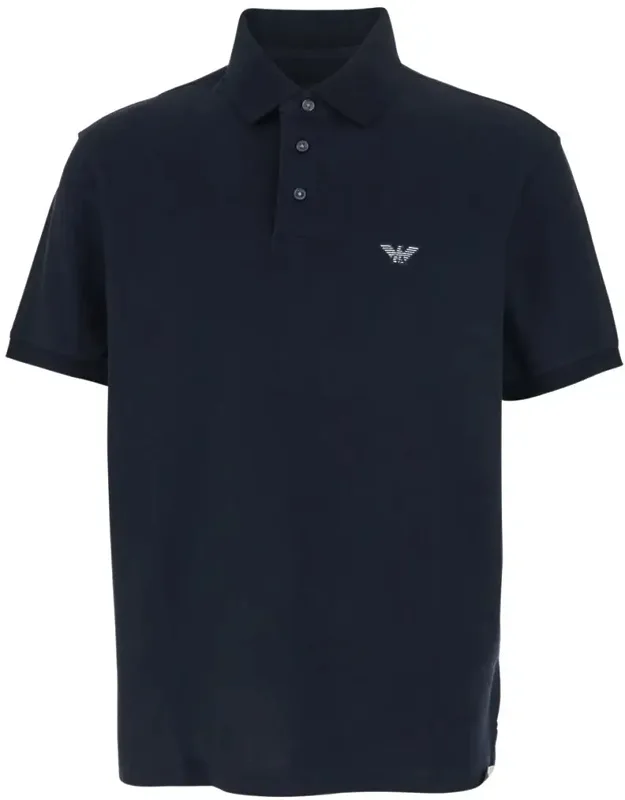Polo Shirt With Classic Collar And Logo Embroidery In Cotton
