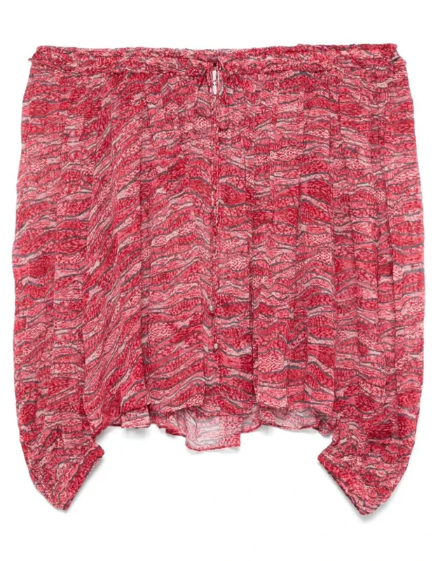 Flared Blouse With Print