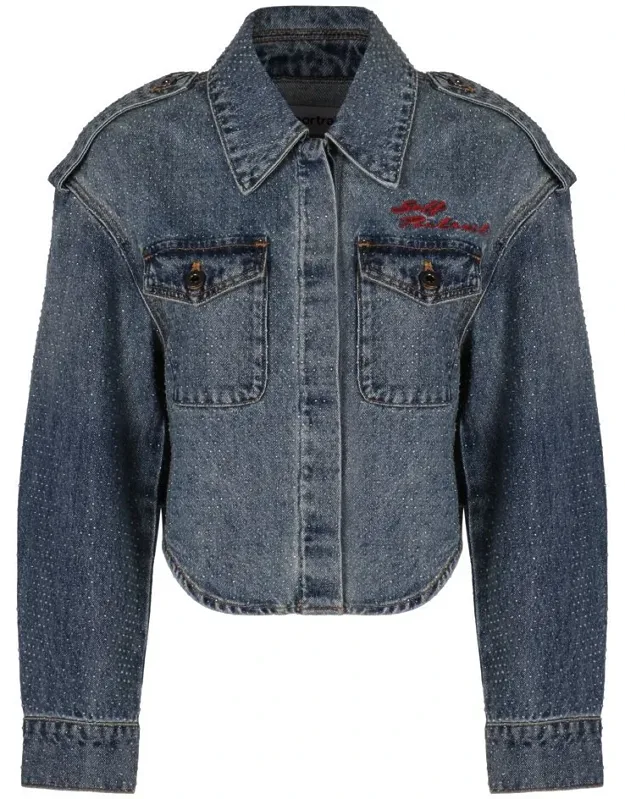 Denim Jacket With Rhinestones