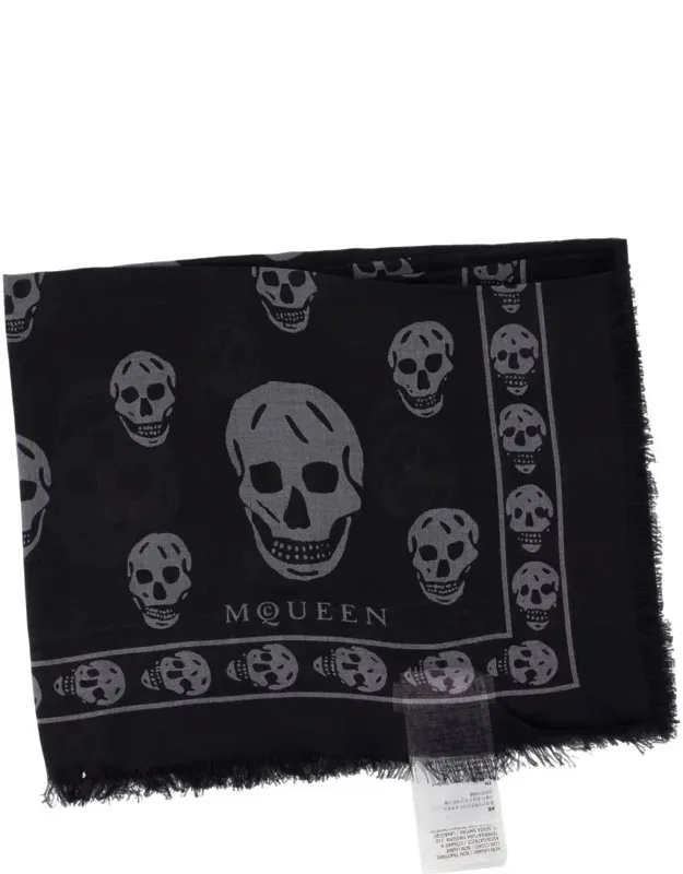 Skull Scarf In Wool