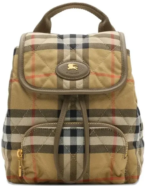 Mini Horseshoe Quilted Nylon Backpack