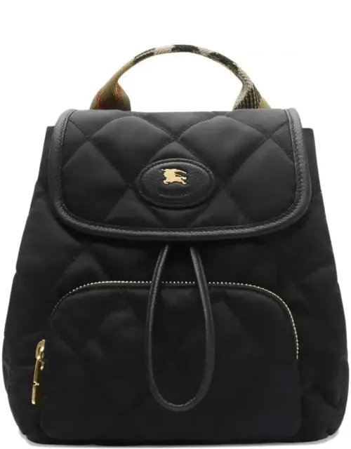 Mini Horseshoe Quilted Nylon Backpack Bag