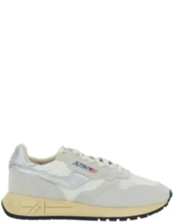 Reelwind Low Top Sneakers With Logo Patch On Tongue And Side In Leather Blend