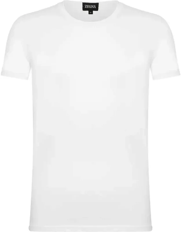 T-shirt With Ribbed Crewneck And Short Sleeves