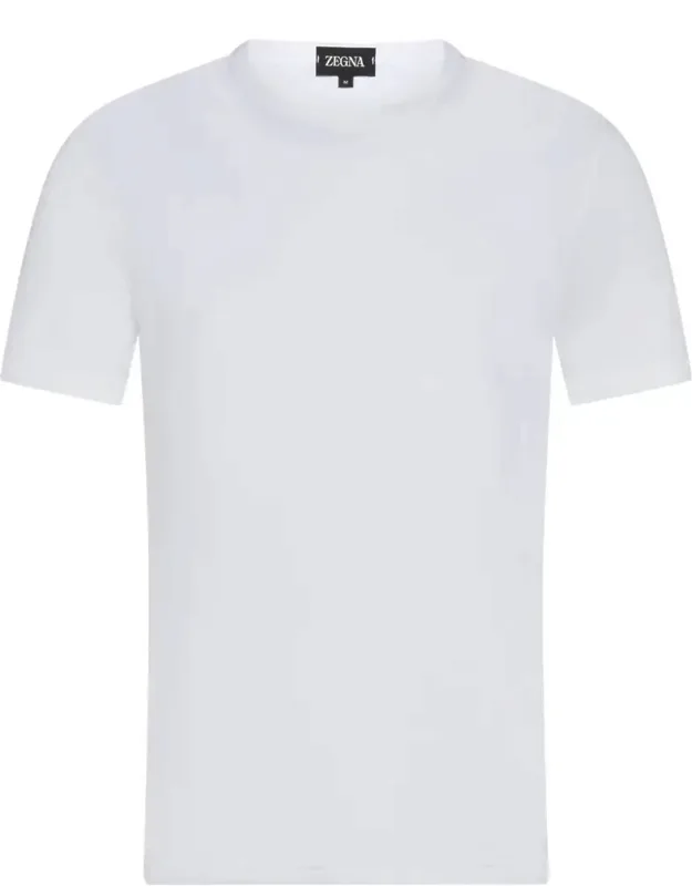 T-shirt With Ribbed Crewneck And Short Sleeves