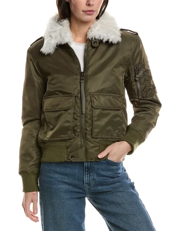 Amelia Shearling-trim Coat