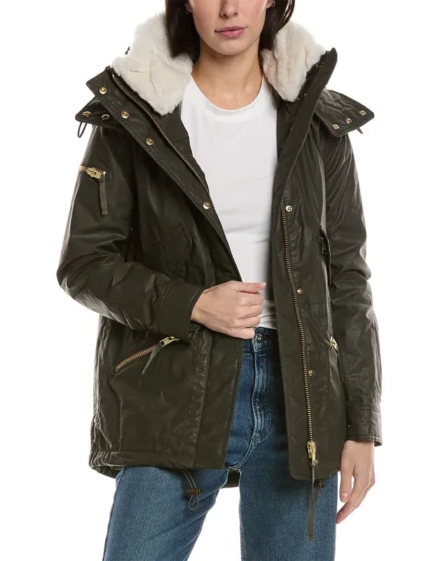 Devon Shearling-trim Coat