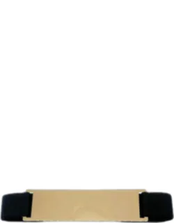 Metal Rectangle Accented Elastic Belt