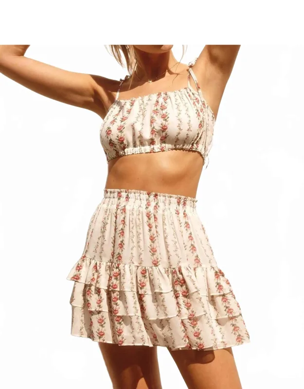 Rosie Stripe Self Tied Straps Top