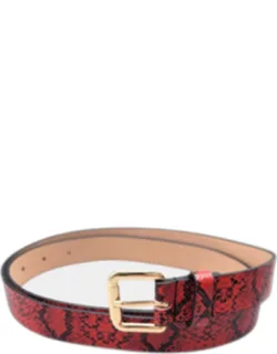 Snake Skin Patterned Faux Leather Belt
