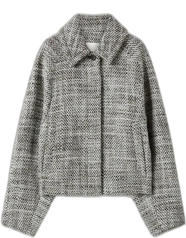 Crosshatch Virgin Wool Coat