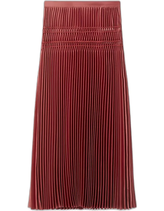 Pleated Woven Skirt