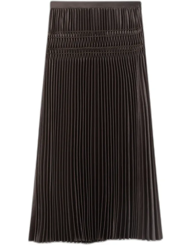 Pleated Woven Skirt